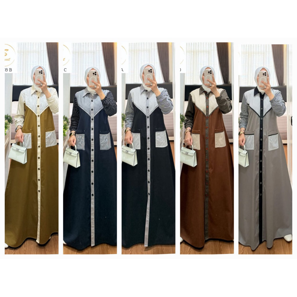 GAMIS KATUN KOMBINASI SYAINA BY SEMUT ORIGINAL