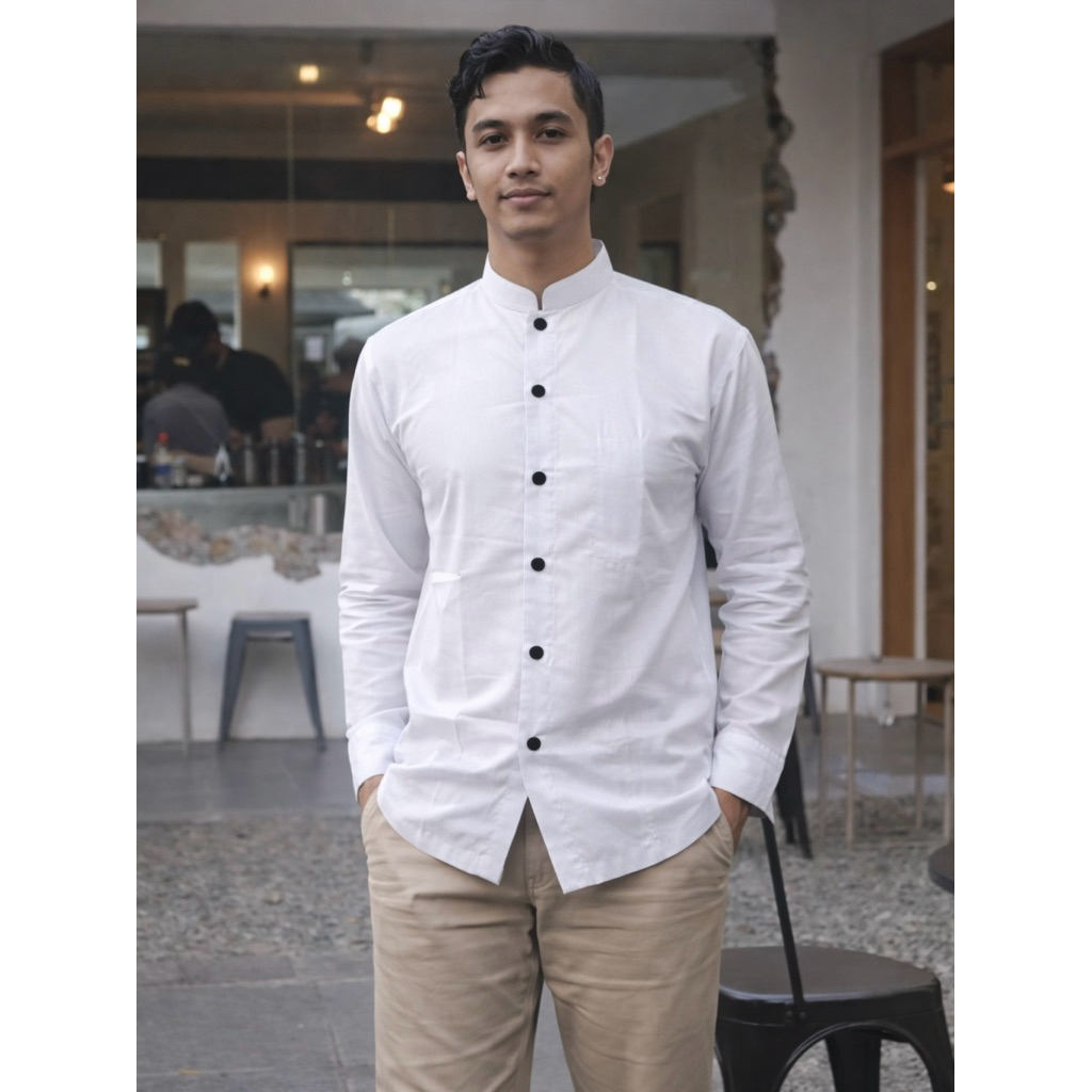 BAJU KOKO DEWASA / Baju Koko Jasko Jas Koko Muslim Pria Dewasa Putih Polos Lengan Panjang