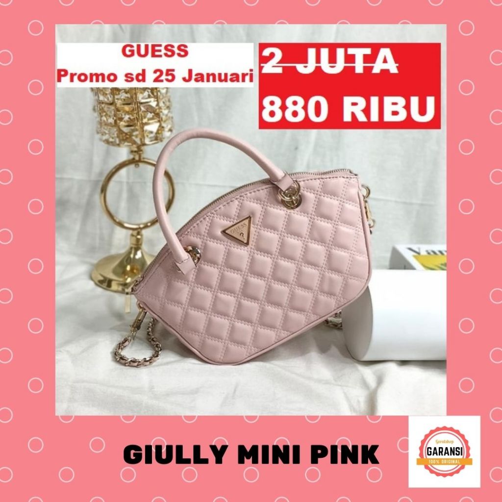 Tas Guess wanita seri GIULLY MINI  satchel bag 100% original store