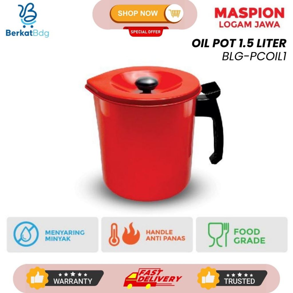 Tempat Minyak Goreng OIL POT MASPION + SARINGAN Minyak