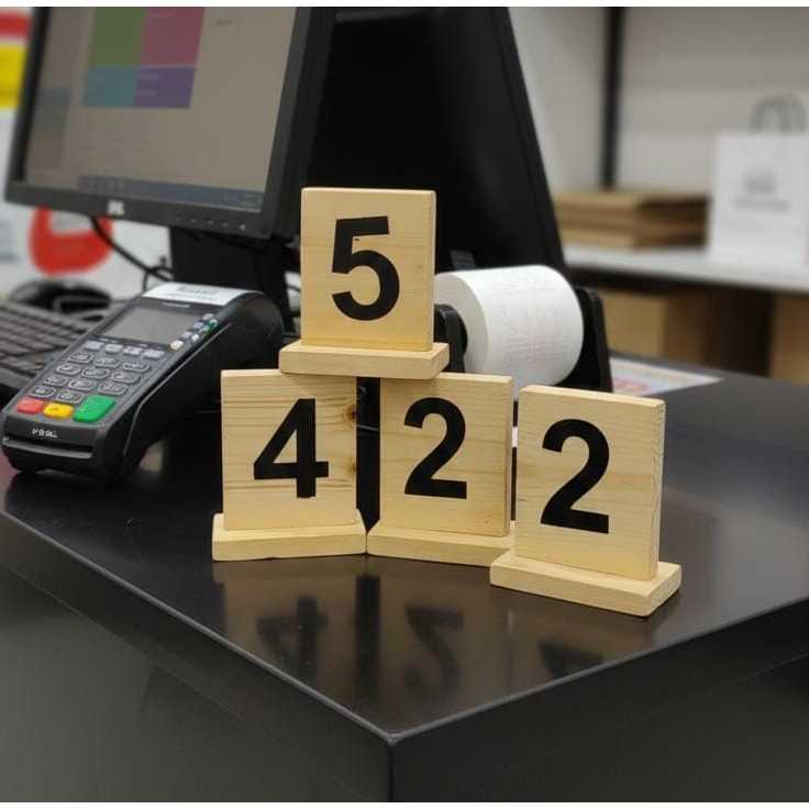 || TERMURAH || NOMOR MEJA KAYU JATI BELANDA / NOMOR MEJA MAKAN / NOMOR MEJA CAFE & RESTO / CUSTOM