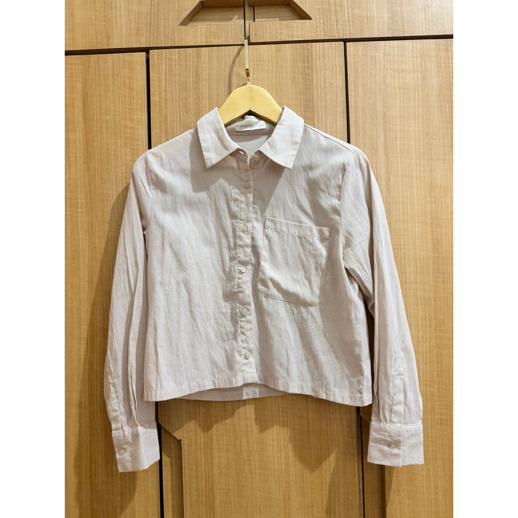 mississippi/celcius/kemeja crop/kemeja stripe PL BACA DESKRIPSI