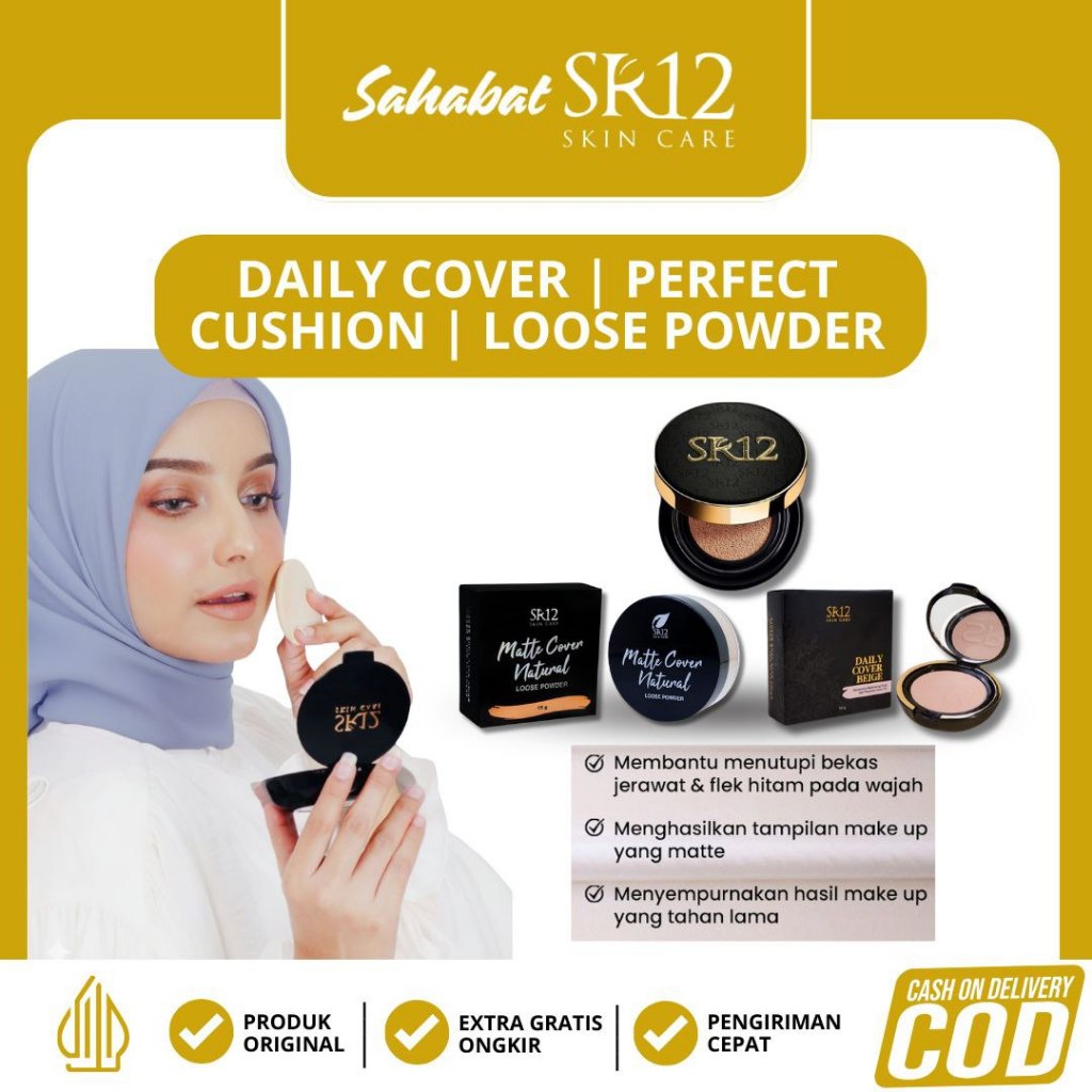 Perfect Cushion SR12 Bedak Cair Matte Foundation Glowing Tahan Lama