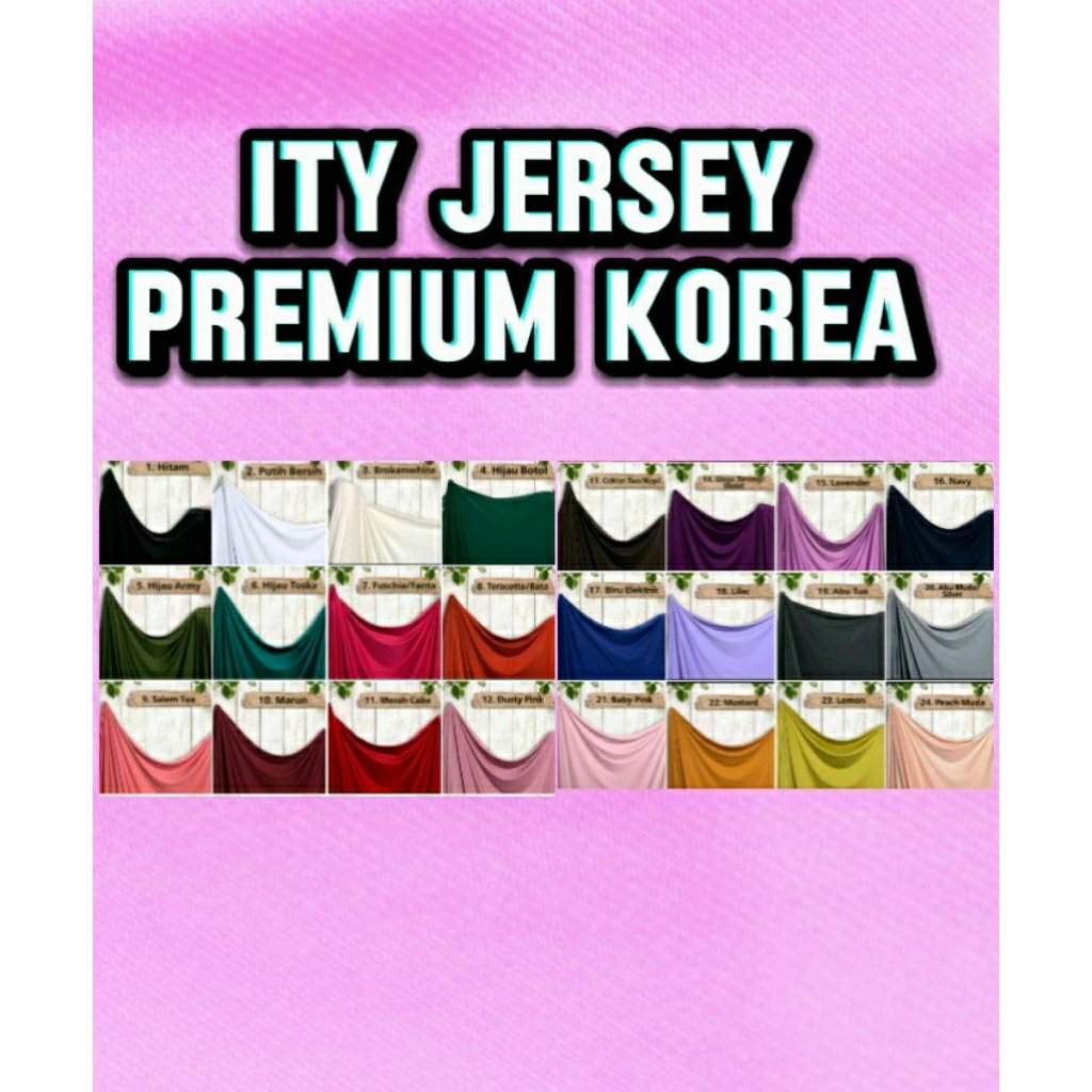 Bahan Jersey Ity Premium Korea(harga per KiloGram) Gramasi280