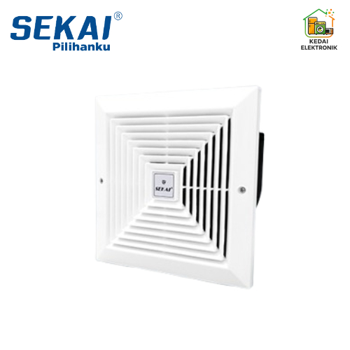 Kipas Hisap Exhouse fan SEKAI 893 Plafon dak 8 Inch hexos kamar mandi   Exhaust Putih Plastic