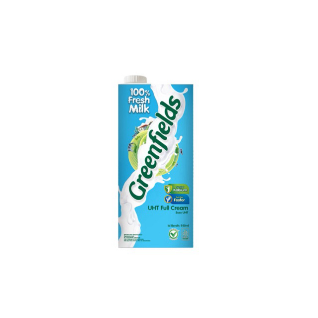 Greenfields Susu UHT Full cream Kotak 950 ml