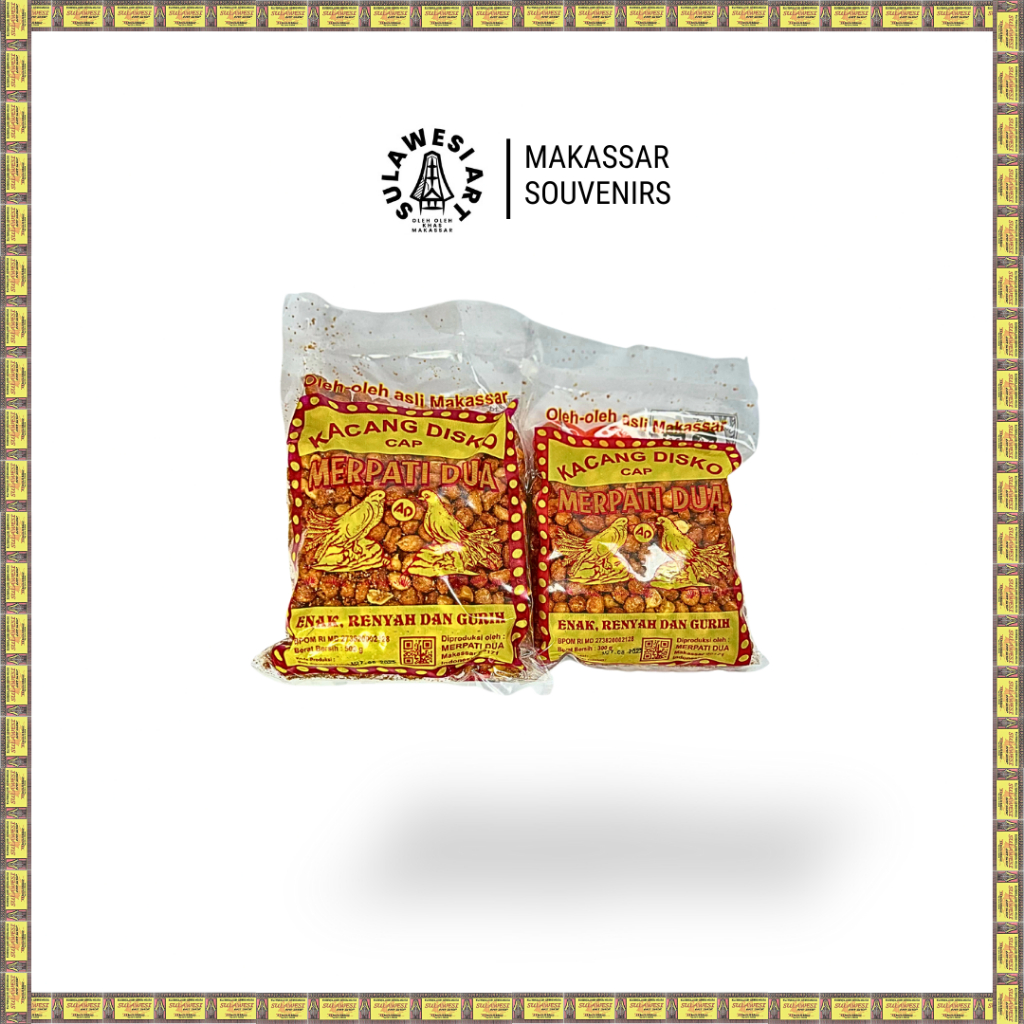 Kacang Disko Cap Merpati Dua – 300gr | 500gr – Oleh-Oleh Khas Makassar