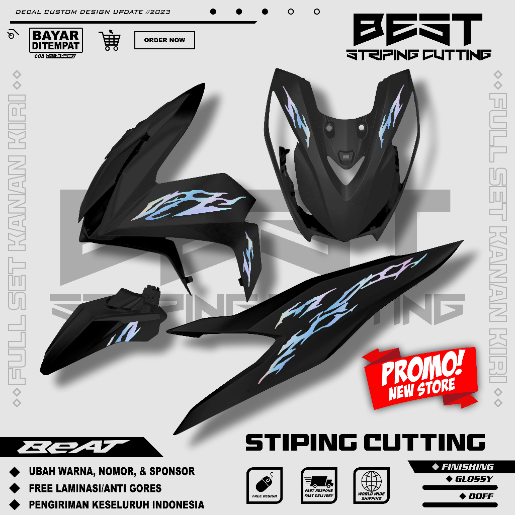 STRIPING CUTTING BEAT DELUXE 2020 2021 2022 2023 STIKER CUTTING BEAT NEW DELUXE Kode 90c