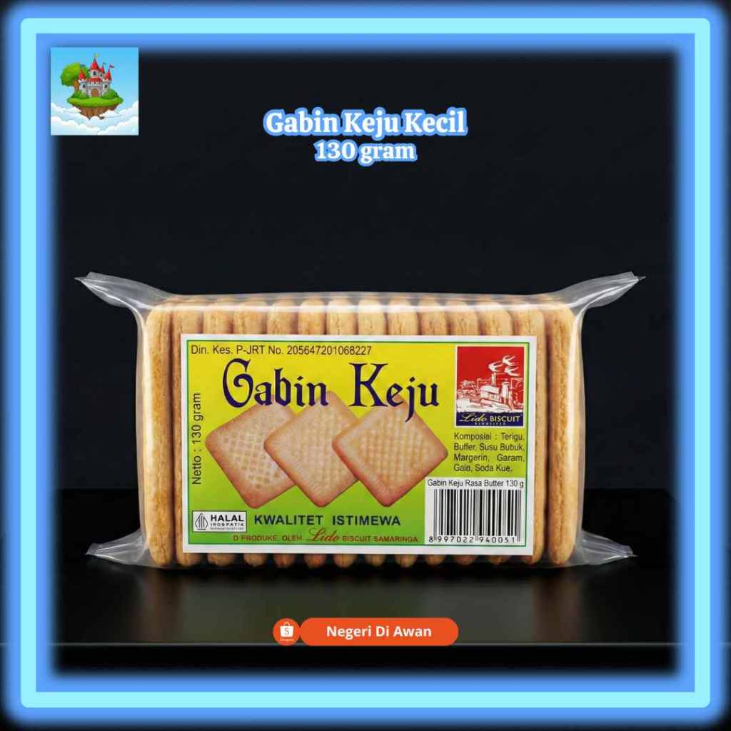 Gabin Keju Lido 130gr - Biskuit Gabin Rasa Butter Kwalitet Istimewa