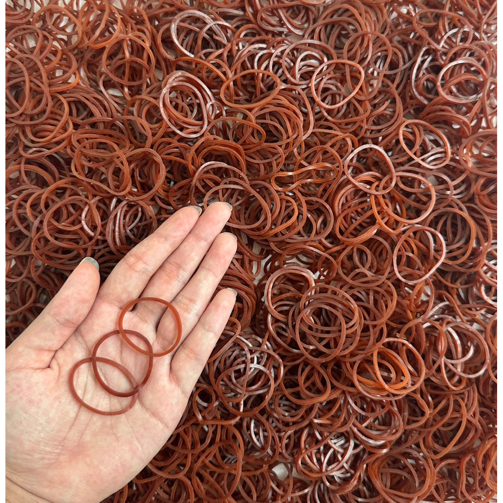 Karet Gelang Pentil Lubang Mini 500gr – Warna Maroon Coklat