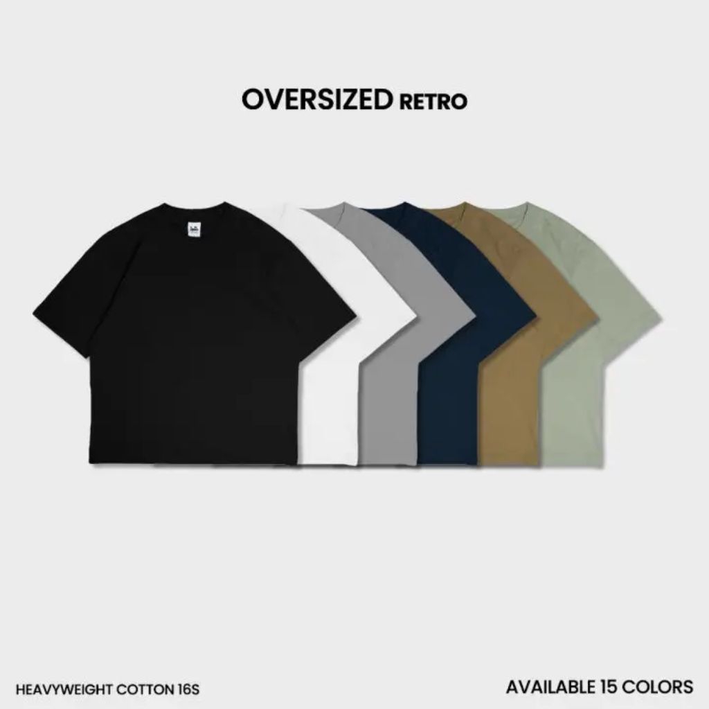 Jipclo Kaos Polos Oversize Heavy Cotton 16s