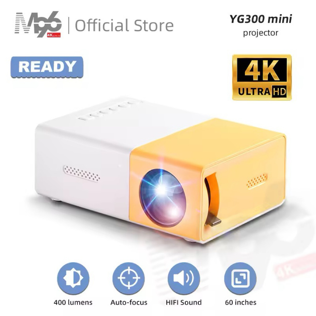 M96 Proyektor Mini YG300 Portable Led Mini Proyektor hp mini Home Theater HDMI mini Proyektor BEKAS