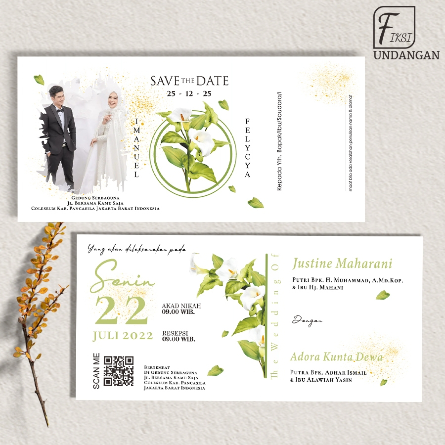 UNDANGAN PERNIKAHAN RUSTIC SIMPLE MURAH - RUSTIC INVITATION