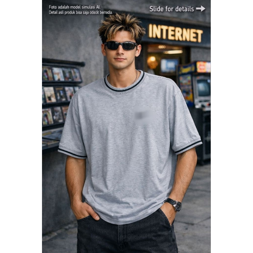 (Vtg) Kaos N*KE ringer tee 0R1 size XL (P73 x L60)