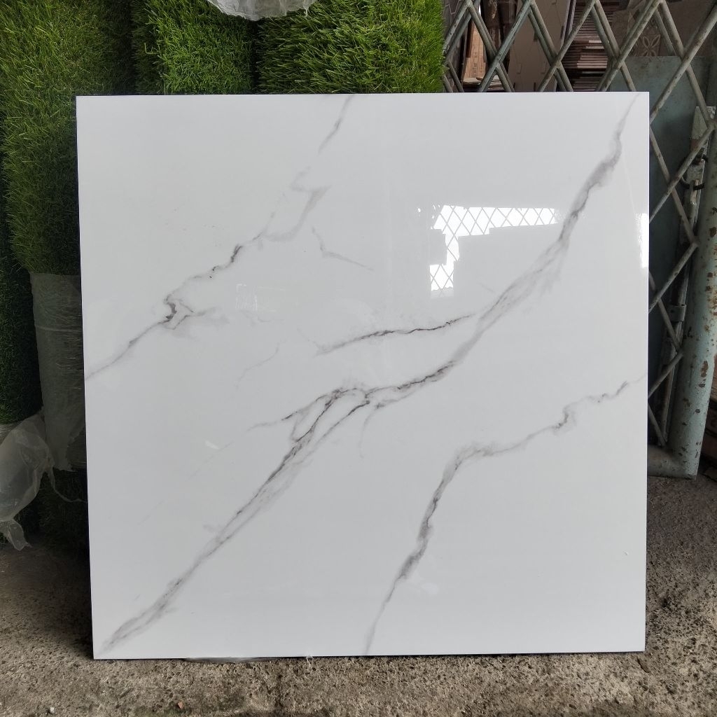 GRANIT 60x60 MARMER CARARA MARBLE GLOSSY LIGHTNING WHITE