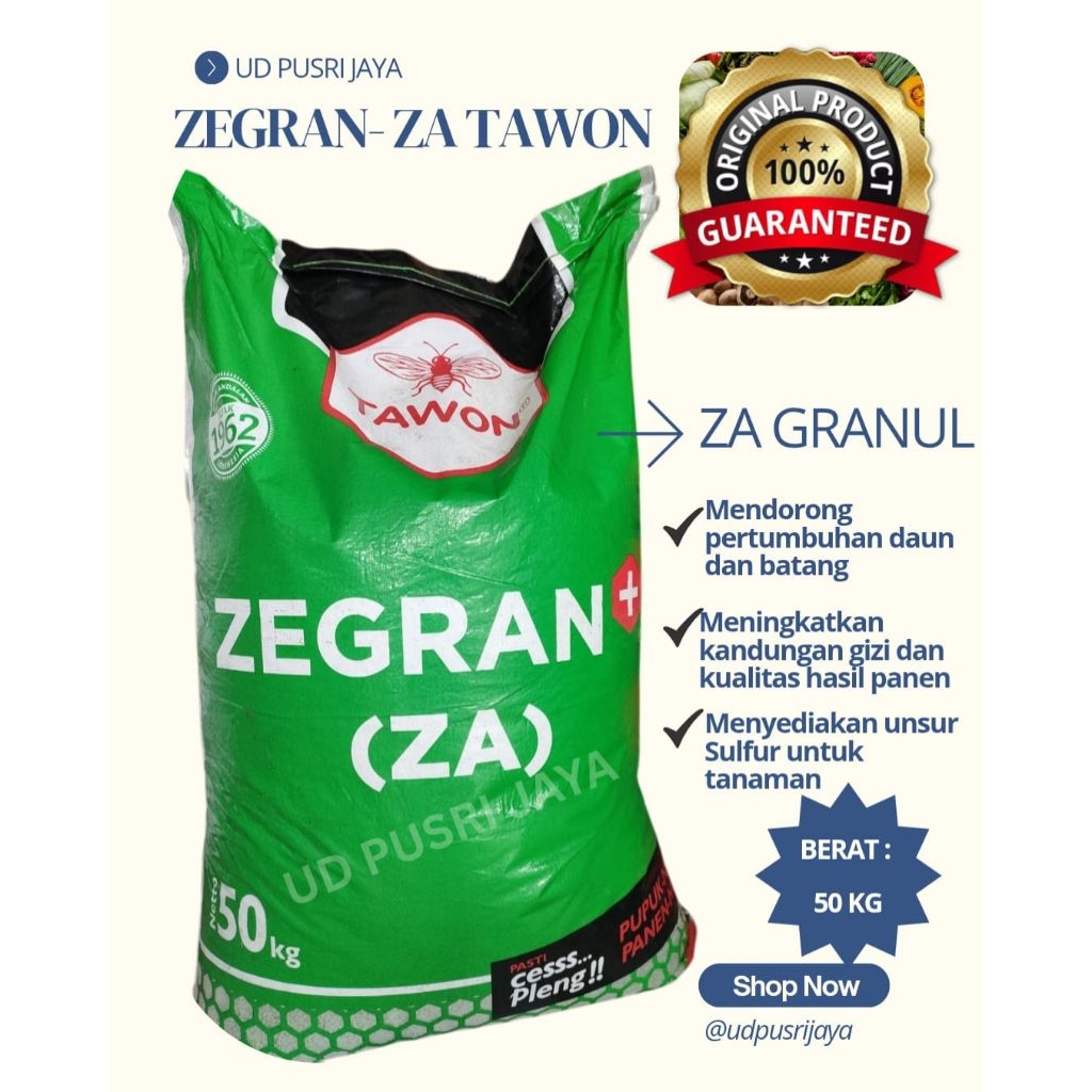 Pupuk ZA Tawon Granul - Zegran Kemasan 50kg