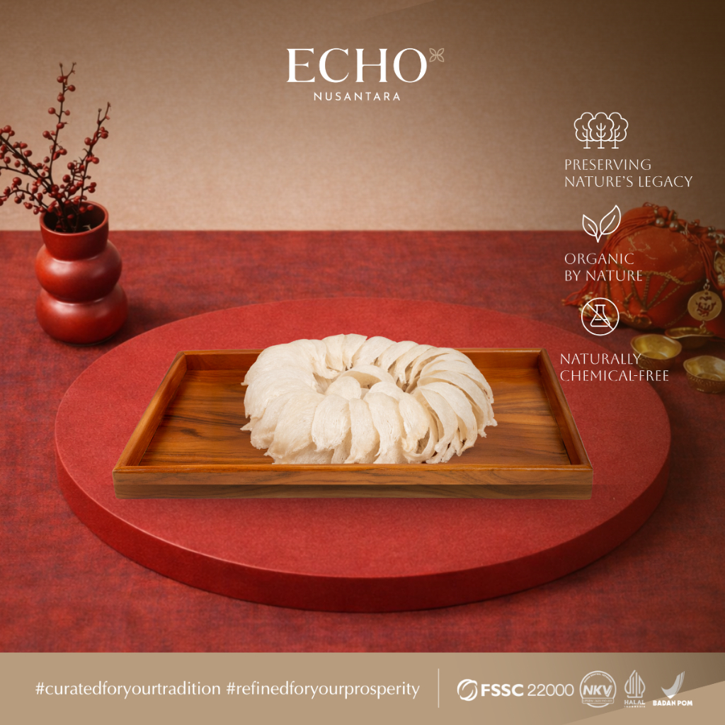 ECHO Nusantara - Dry Bird's Nest Sarang Burung Walet Kering - 500 Gram