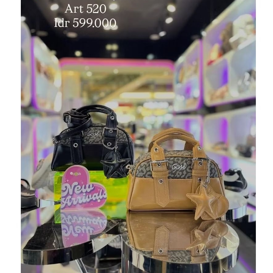 [Bisa COD] Ready Tas Gosh Original New art 520 Black Brown