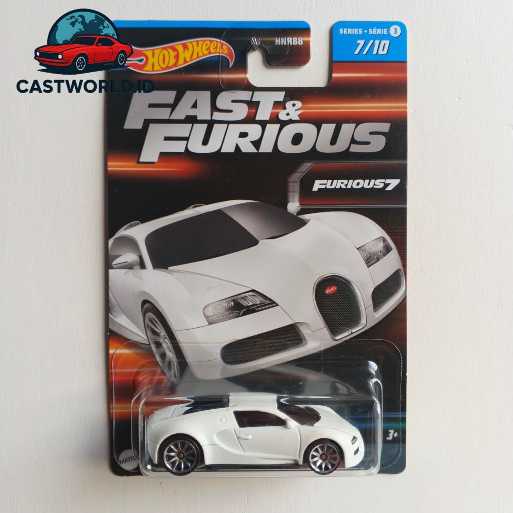Hot Wheels Fast Furious 7 Bugatti Chiron Putih
