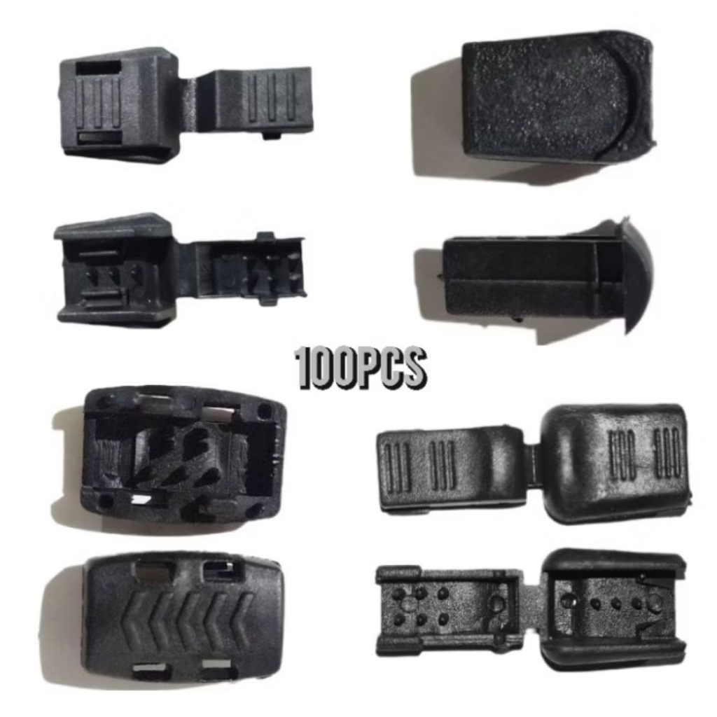 (100pcs)ujung tali tutup tali kur jepitan tali puller