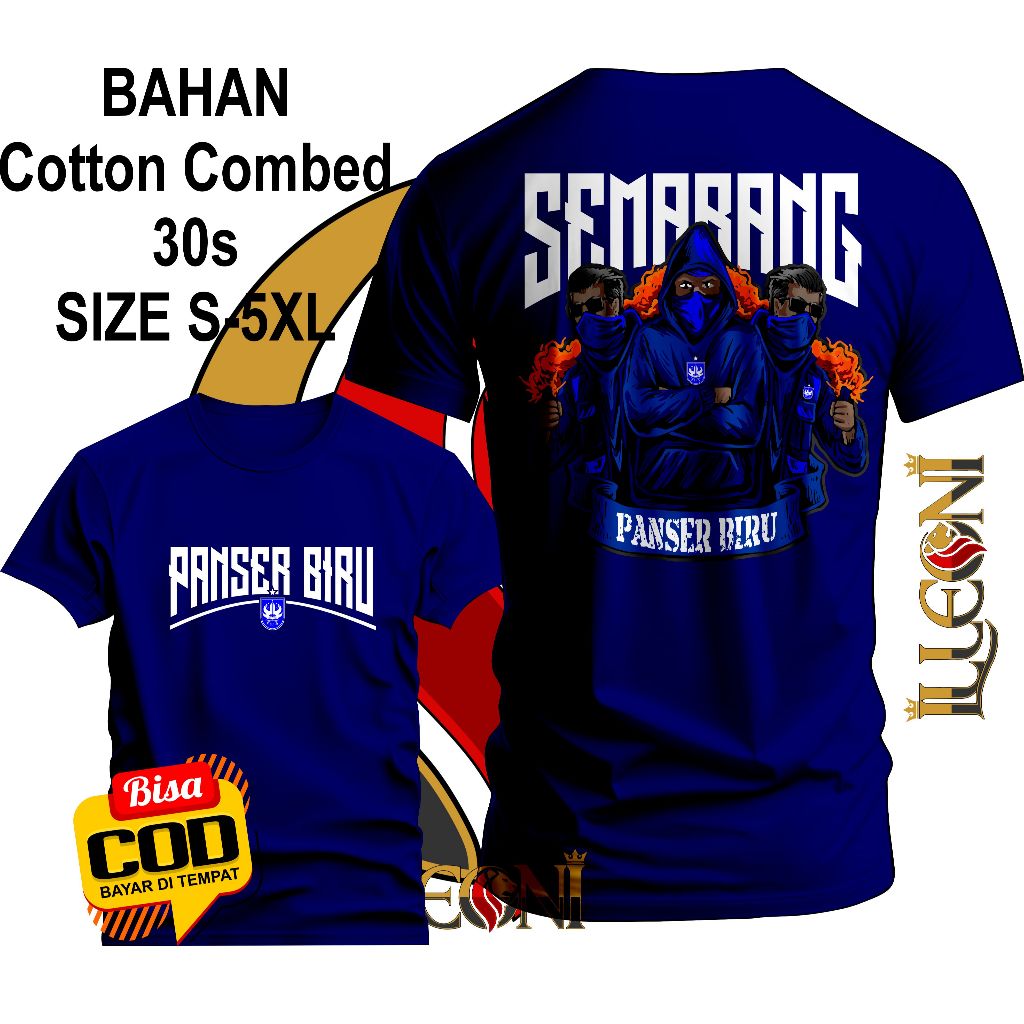 KAOS Panser Biru PSIS SIZE (S-5XL) KAOS PSIS Semarang/ KAOS PSIS Fans