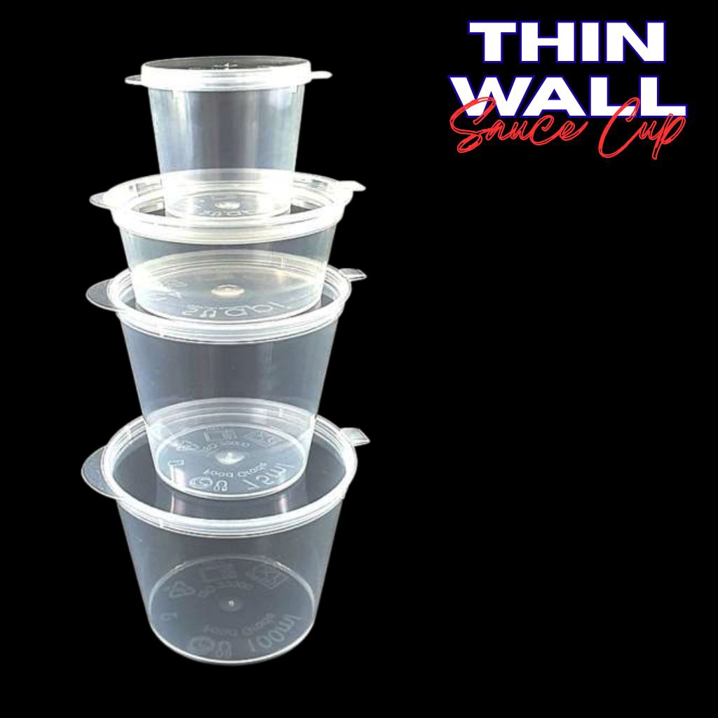 Saus cup, S-cup, Thinwall tempat saus 25ml 30ml 35ml 50ml 100ml 150ml
