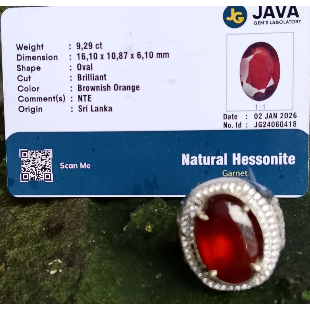 hessonite garnet + memo