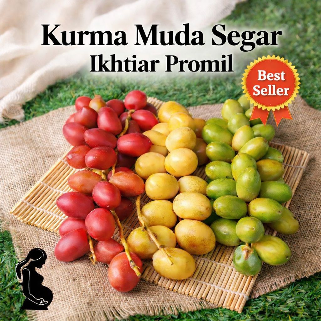 Kurma Muda Mix Promil Fresh Merah Kuning Hijau - Kurma Muda Promil Segar Organik