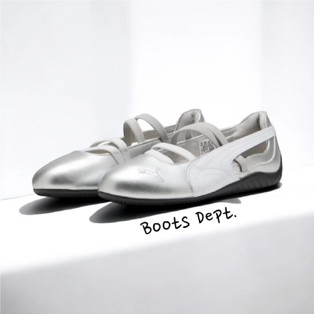 Sepatu Puma Speedcat Ballet Women Shoes Silver White Original Authentic Shoes