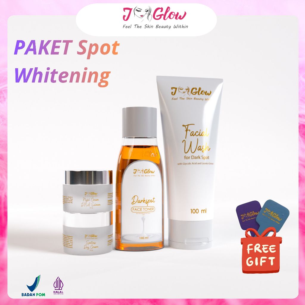 Jglow paket spot whitening exfoliating flek hitam