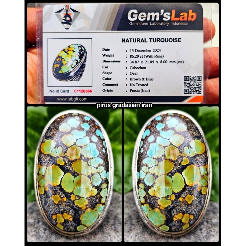 batu pirus super jumbo asli persia kelas kontes gradasian