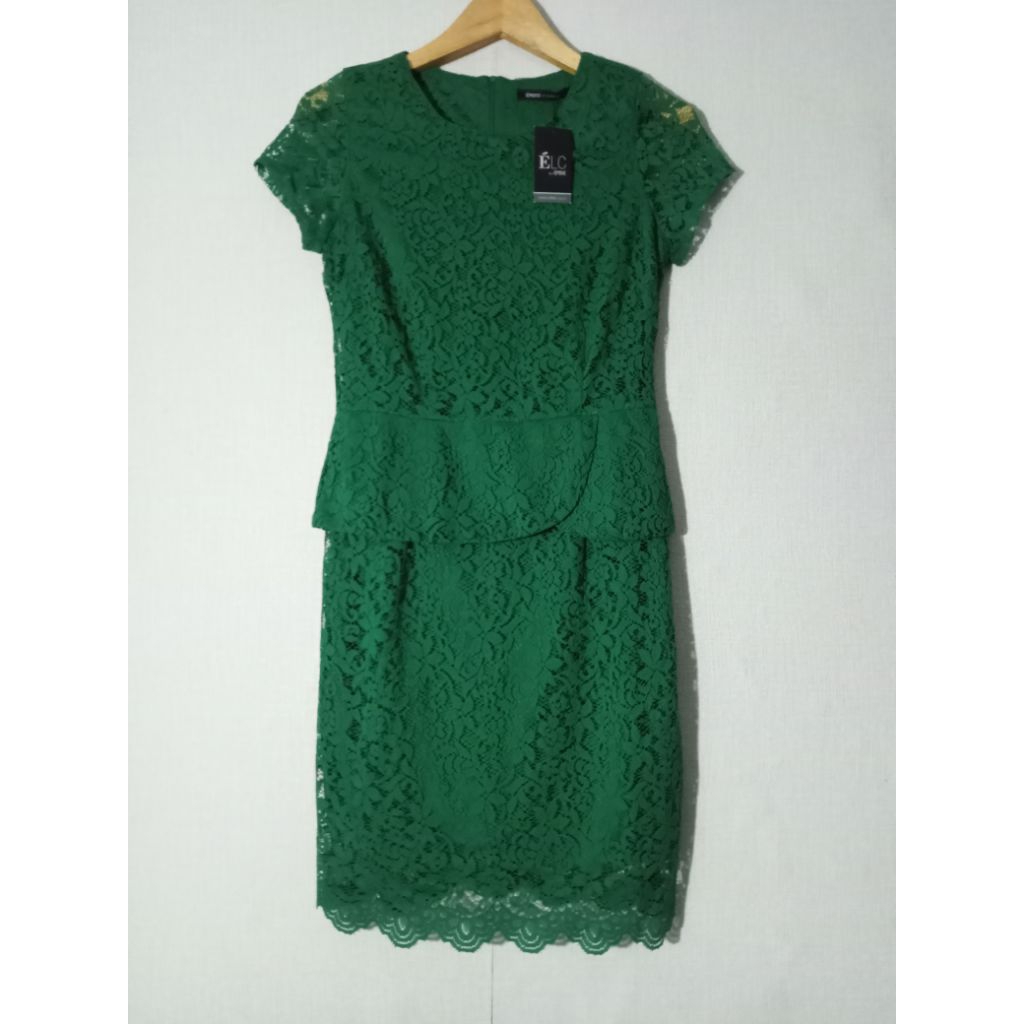 Eprise - Dress Brokat Hijau Size S