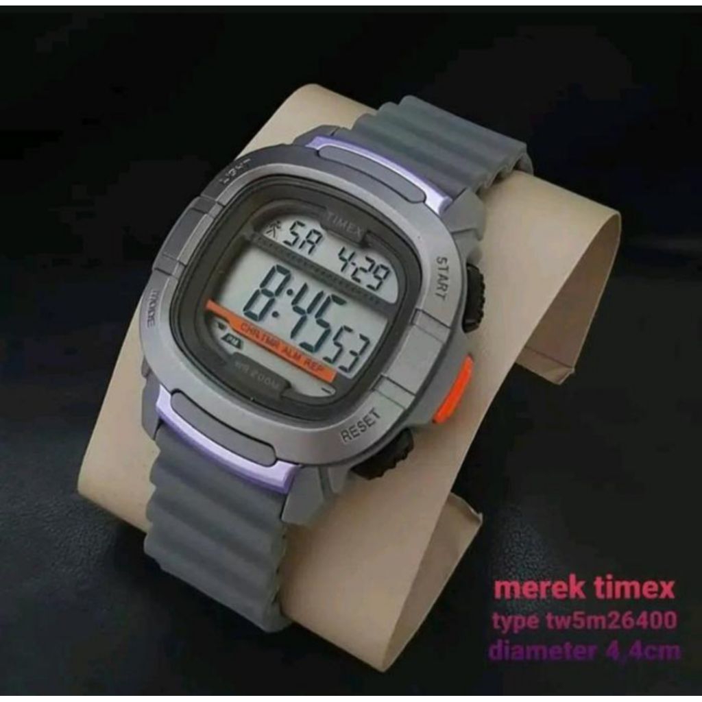 Jam Tangan Pria TIMEX TW5M26400 Original Digital Tali Rubber Karet Water Resistant Tahan air