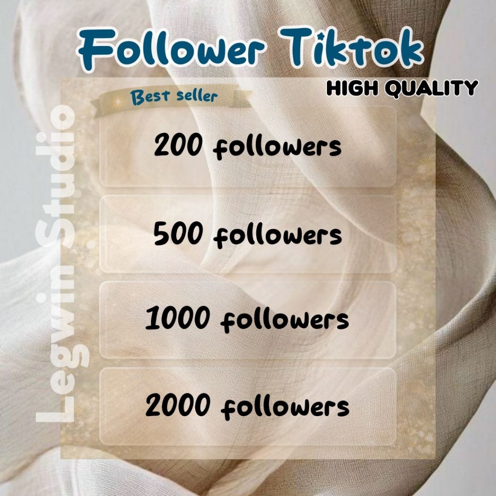 1000 Followers Tiktok High Quality Bergaransi