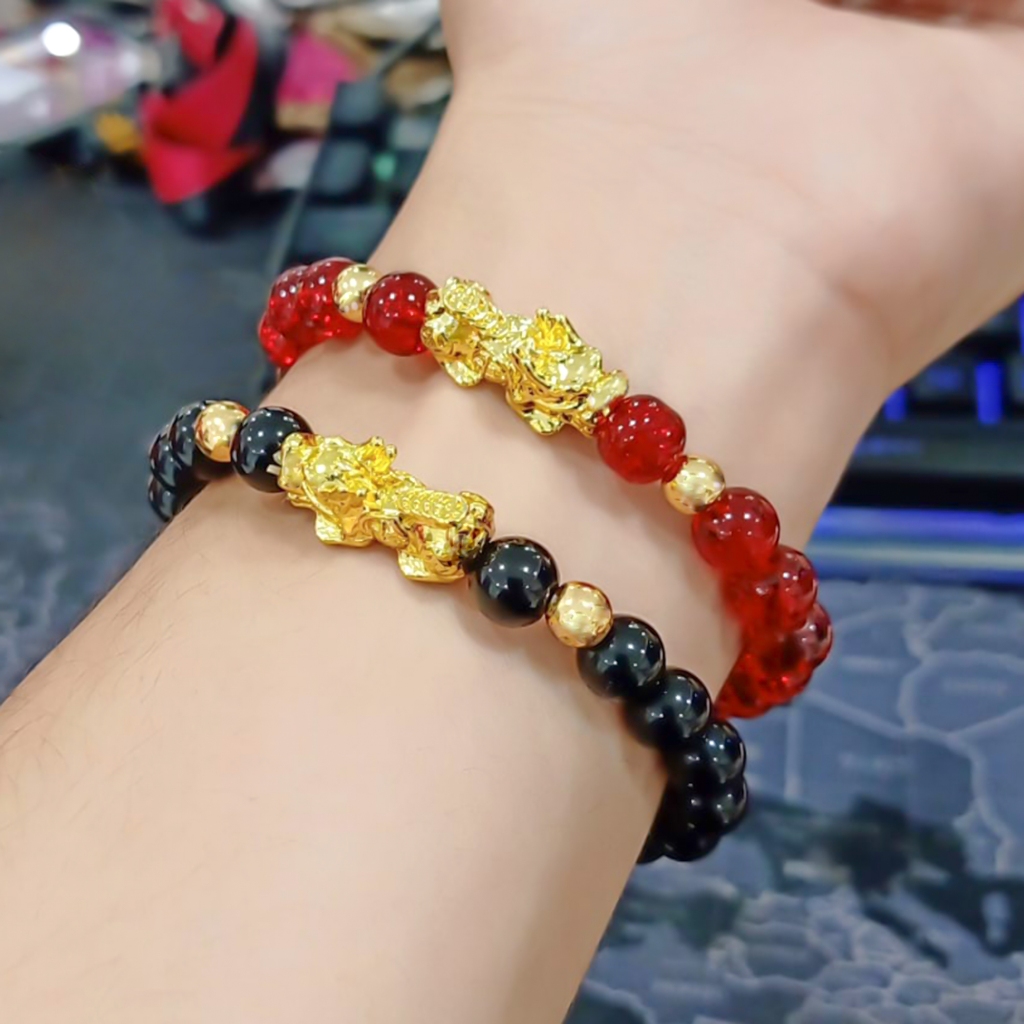 PARIS Gelang bola giok manik naga emas cantik mewah