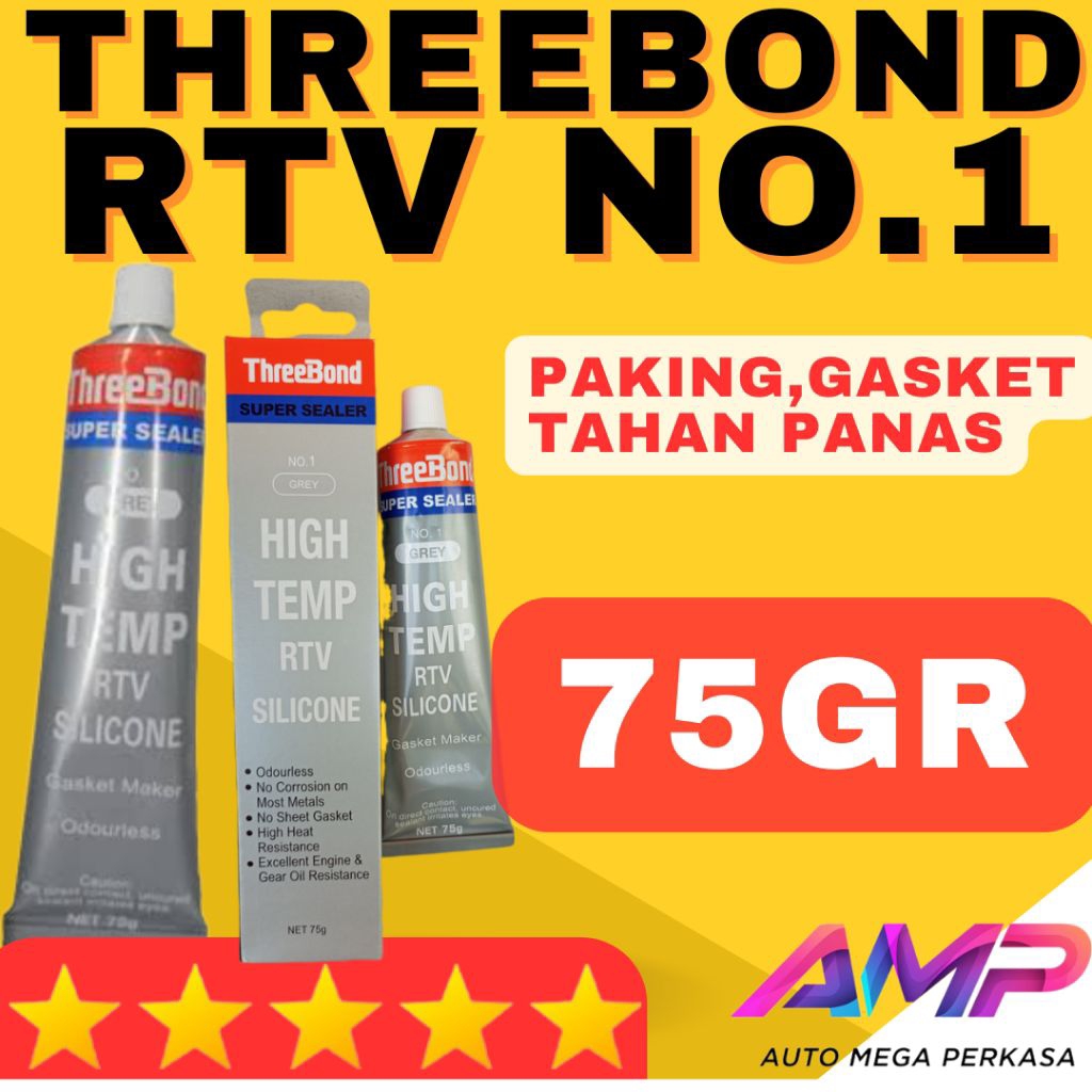 LEM PAKING,GASKET THREEBOND 75 GRAM TRIBON RTV NO.1, GREY TRIBON,THREE BOND,TREEBON,HIGH TEMP SILICO