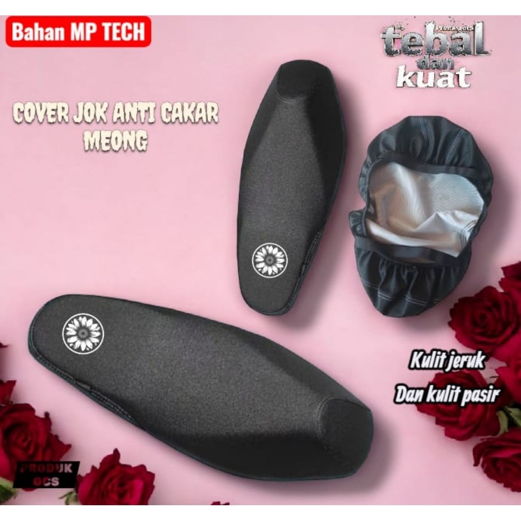 sarung jok motor anti baret dan cakaran kucing bahan kulit sintetis jahitan double stic benang besar