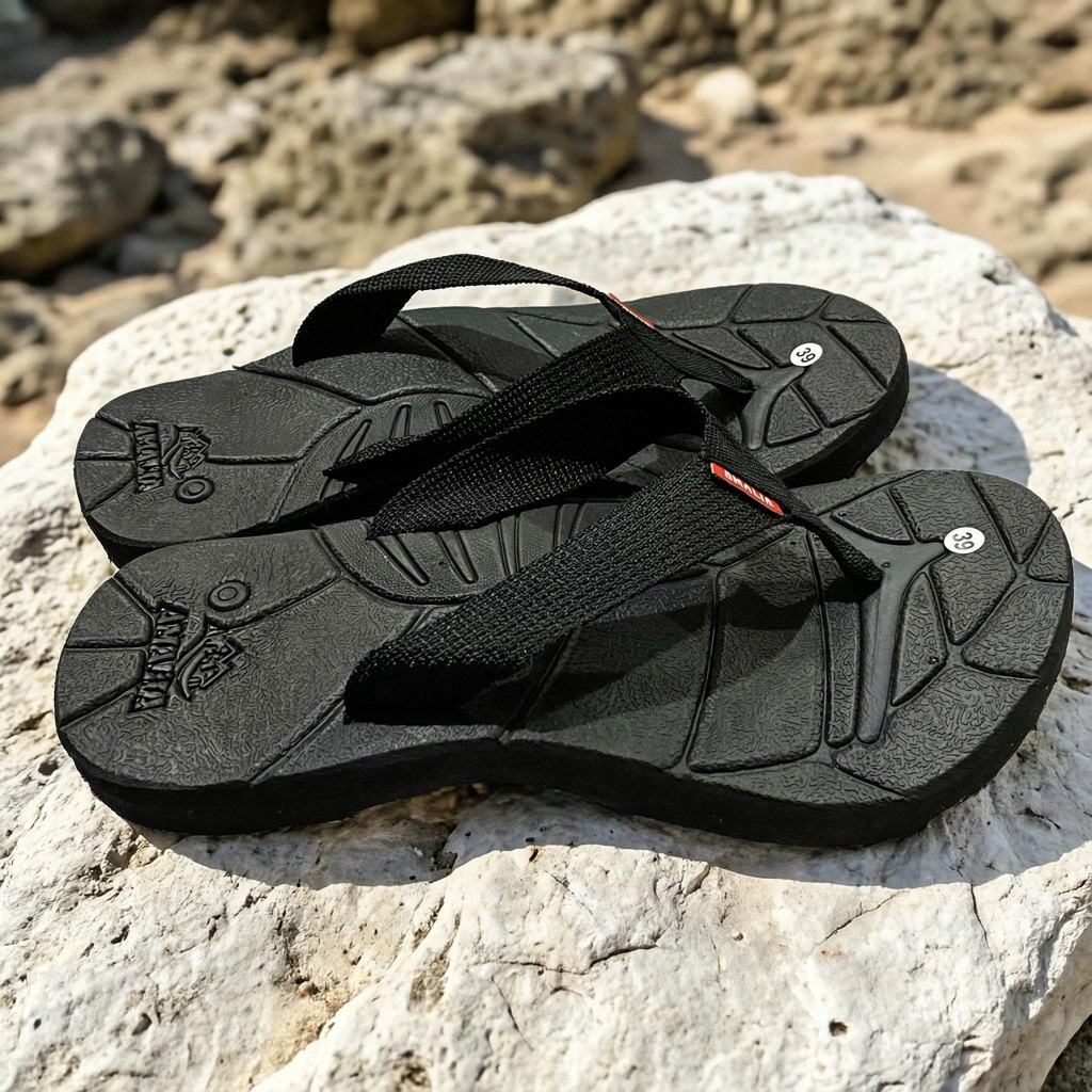 Sandal jepit Gunung Jumbo size 43-45 pria wanita sandal karet antislip Outdoor
