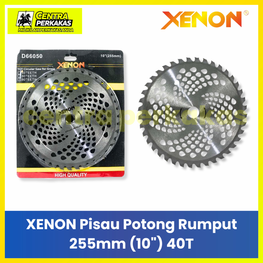 XENON Pisau Potong Rumput 255mm 40T Bulat TCT - Mata Bor Potong Rumput Gendong 10 Inch