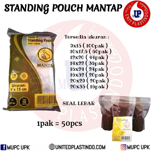 STANDING POUCH  PP STANDING BERDIRI SEGEL ZIPLOCK MANTAP