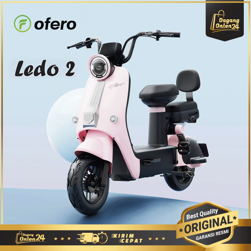 Sepeda Listrik Ofero Ledo 2 Anti Air Terbaru 2025 Lucu Pink Sepedah Anak 3 Jutaan Garansi