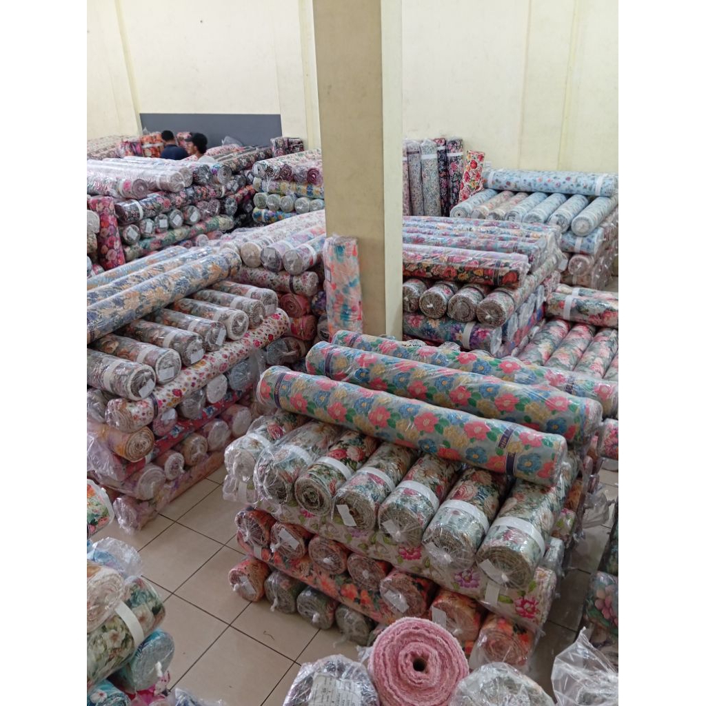 Kain Katun Rayon Super Digital Premium Per Roll 100 & 150 Yard Per Gulung Rayon Bisa Mix Motif