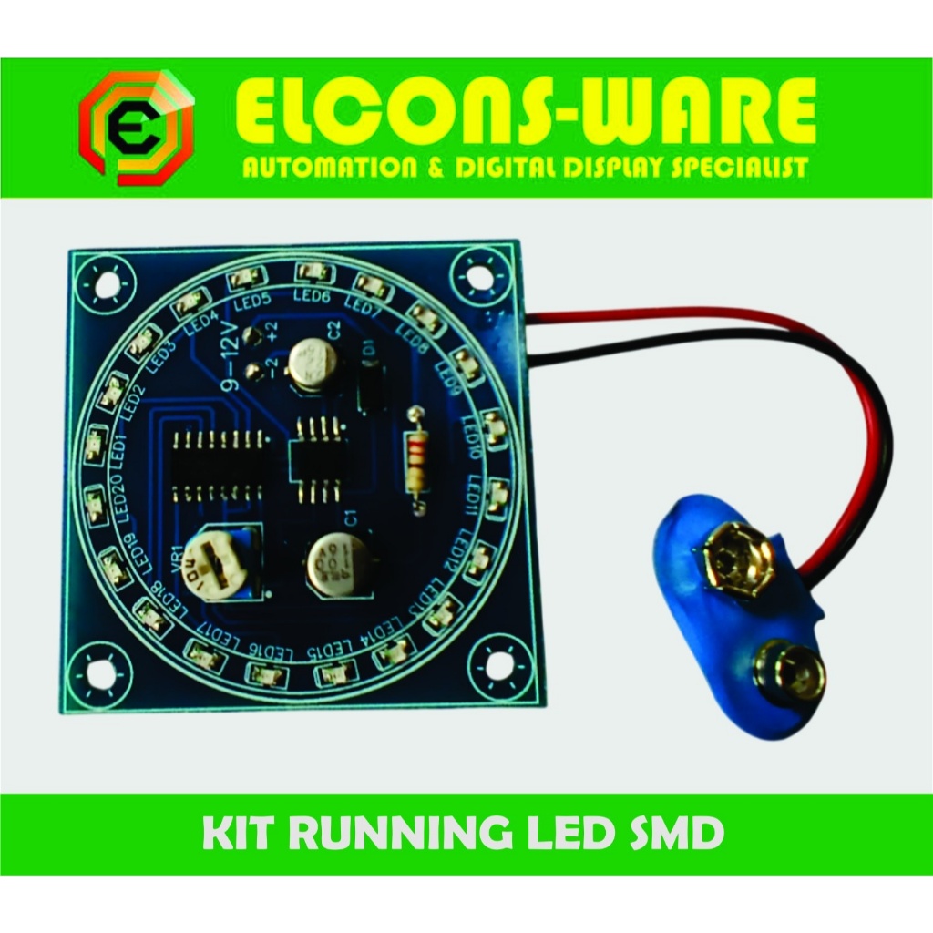 KIT RUNNING LED SMD / IC HCF 4017 IC 555