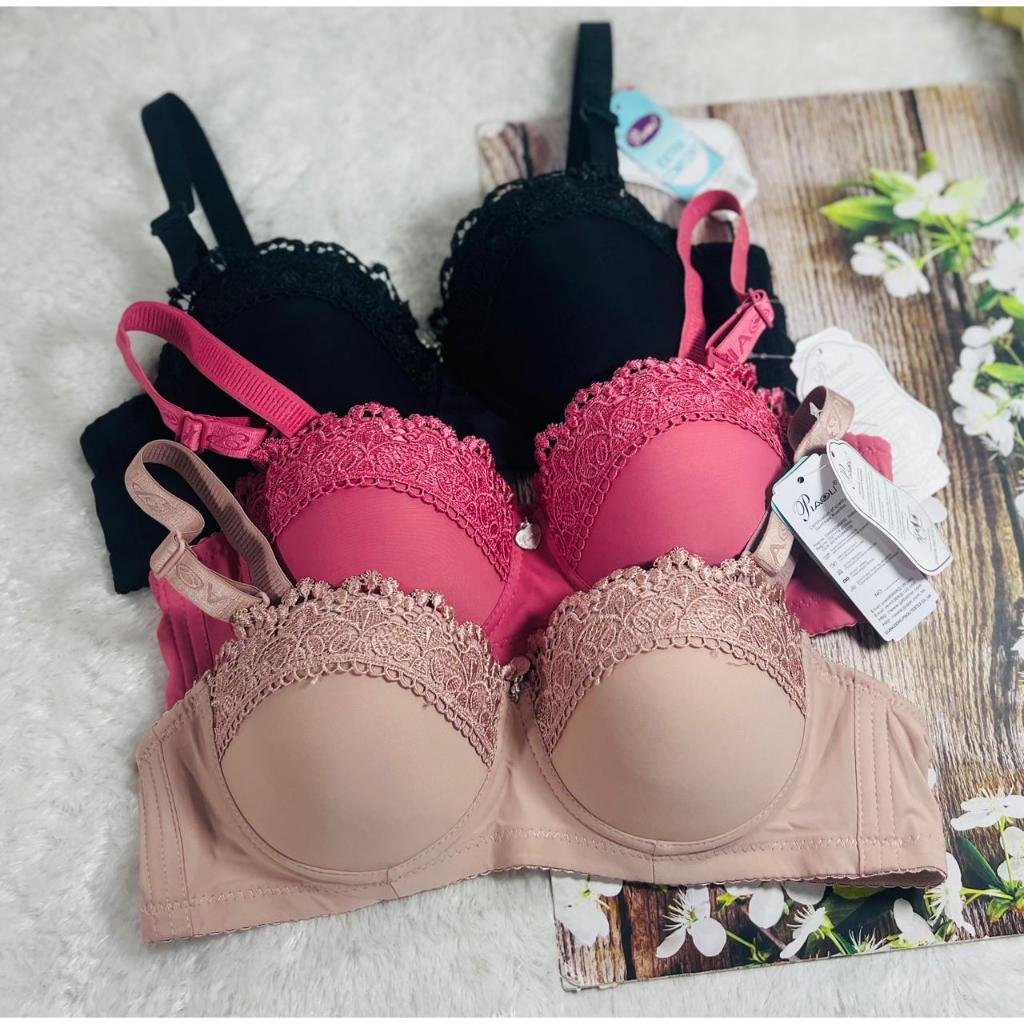 Bra Wanita Piaoli Push Up Berenda, Tali Lebar bisa Lepas Pasang, Bra Kawat