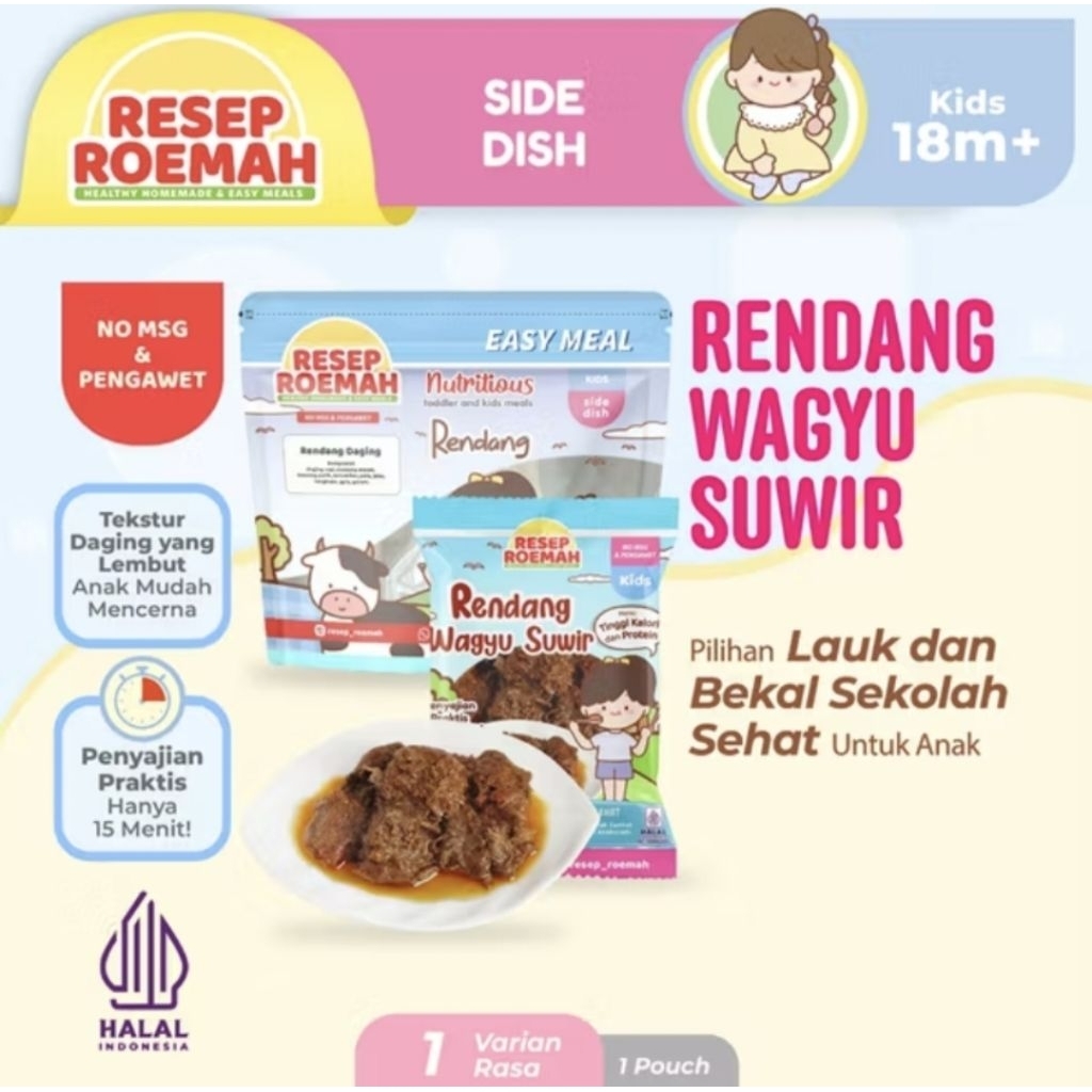 RESEP ROEMAH | RESEP ROEMAH RENDANG WAGYU SUWIR | FROZEN FOOD | MAKANAN TINGGI KALORI DAN PROTEIN