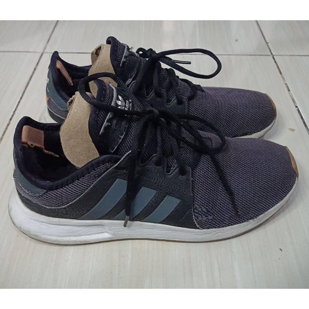 Adidas X PLR Men Running Shoes Grey Black Sepatu Olahraga Lari Sneakers Laki Hitam Abu Size 42 Bagus
