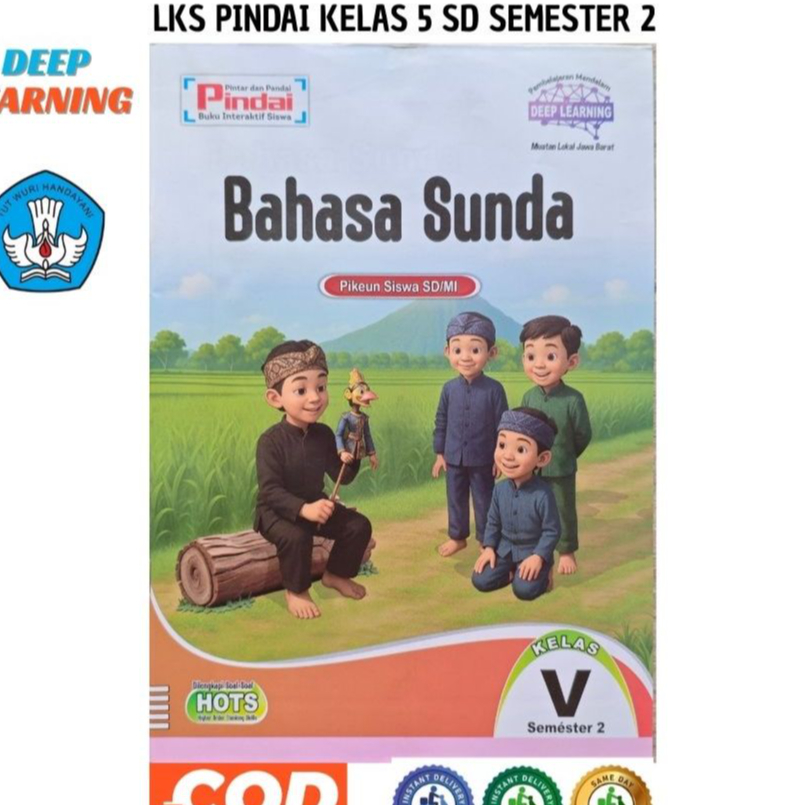 LKS Pindai Bahasa Sunda Kelas 5 Smt 2 Kurmer Buku Baru 96 Halaman BW Jilid Kawat
