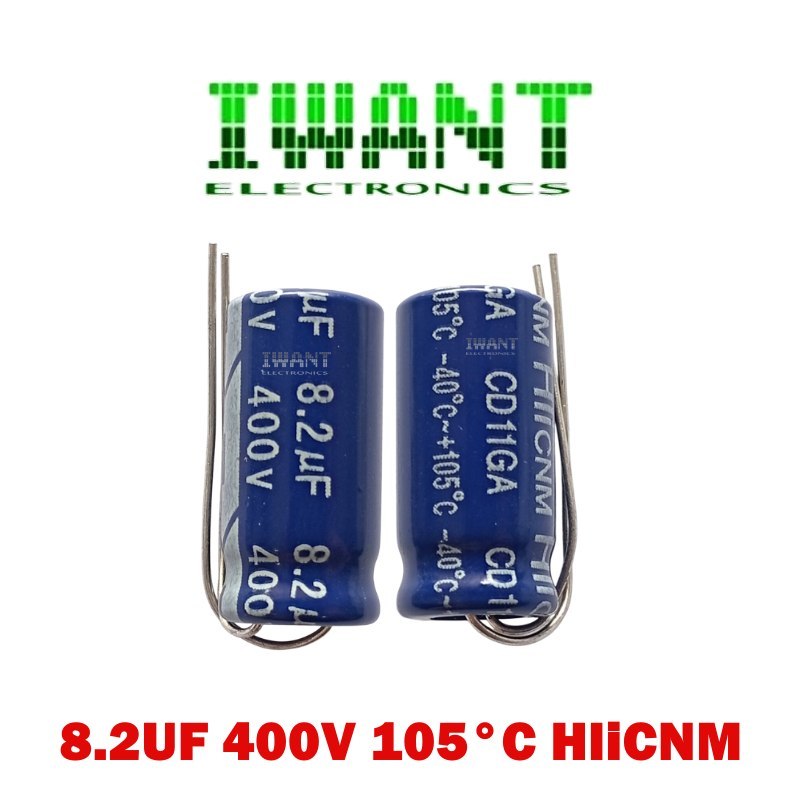 8.2UF 400V 105°C CAPASITOR ELCO 8.2UF 400V KAPASITOR ELKO 8.2UF 400V 105°C