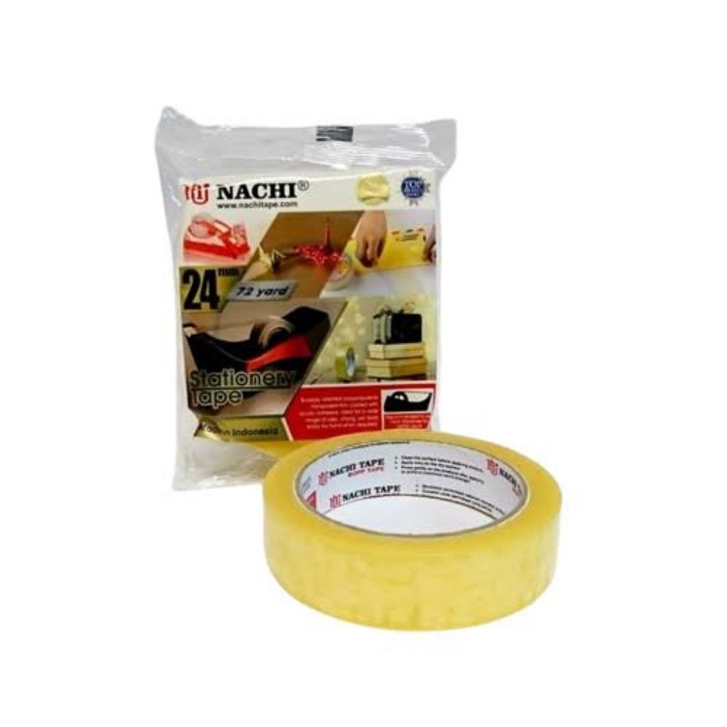 dus nachi selotip 24mm stationery isolasi nachi yellow dus 24mm 1 inch x 72 yard
