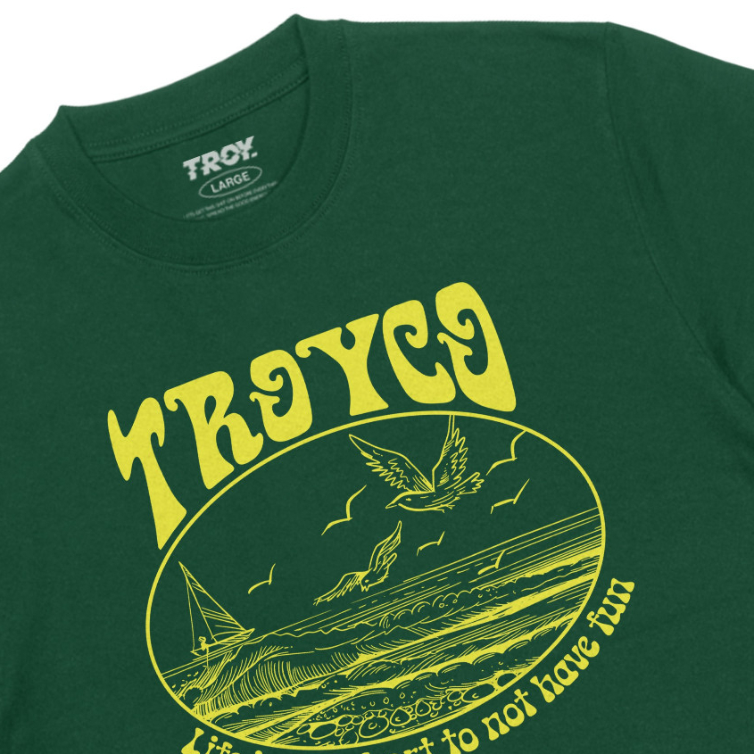 Troy Company Tshirt Forest Green Ocean - Kaos Lengan Pendek Kaos Hijau MTD 2736